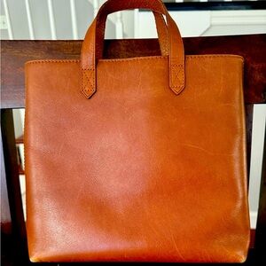 Madewell Zip-Top Transport Crossbody Cognac color